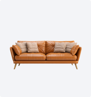 Faux Leather Sofa Couch